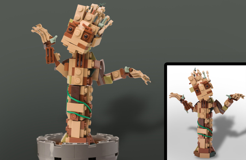 Illustration for article titled This trio of Lego Groot seedlings are the cutest thing today